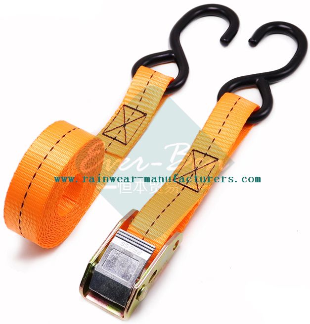 25mm Orange cam buckle lashing strap-kayak cam straps-ladder tie down straps